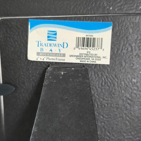 Tradewind Bay Botanicals Picture Frame Ceramic Blue Floral 4X4 Cottagecore READ - Picture 6 of 8